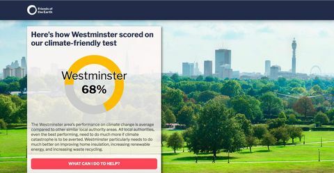 Klimavennlig test for byer i Storbritannia
