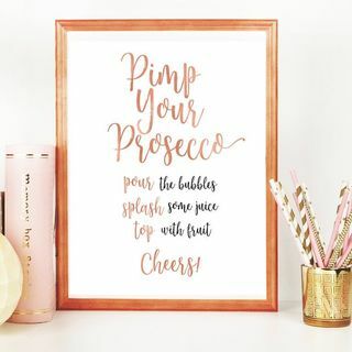 Rose Gold Pimp Prosecco -skiltet ditt