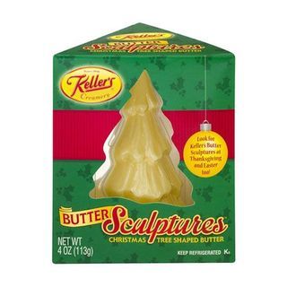 Kellers Creamery Butter Sculptures Christmas Tree Shaped Butter