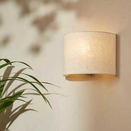 Samantha Uplighter Linen Vegglampe