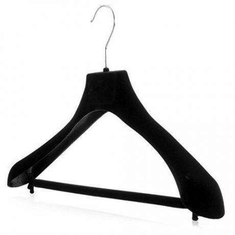 HANGERWORLD 5 Black Flocked Velvet Skulderstøtte kleshengere