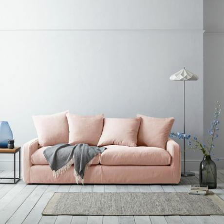 John Lewis, Floppy Jo 2 Seater Sofa av Loaf på John Lewis, Brushed Cotton Faded Pink, £ 1499