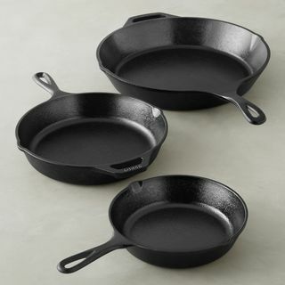 Lodge sett med erfarne støpejerns skillets