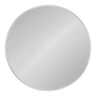 Round Frameless Mirror Silver