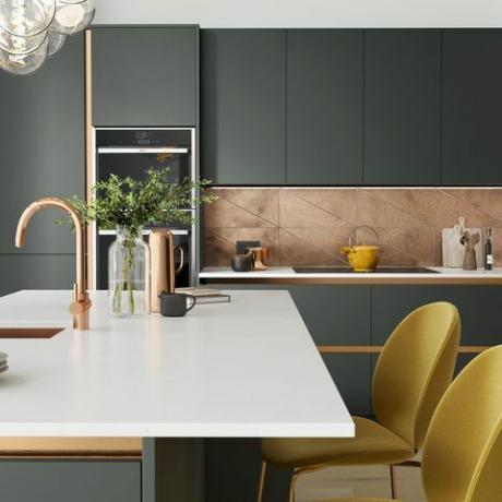 moderne kjøkkendesign metalliske aksenter hus vakre islington kjøkken alpine hjemmebase