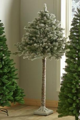 6ft Snowy Half Christmas Tree - Grønn