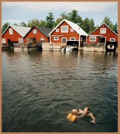 svenske sommerhus, røde og hvite hytter