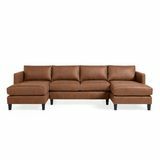 Taylor Leather Double Chaise Sectional