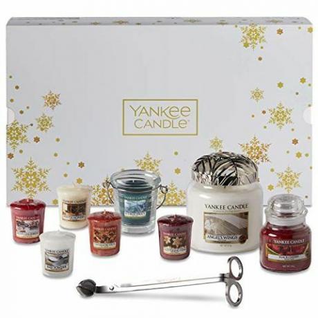Yankee Candle julegave sett med duftlys og tilbehør, 11-delers lyssett