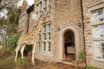 Giraffer blir med deg til frokost gjennom et vindu på dette fortryllende herregårdshotellet
