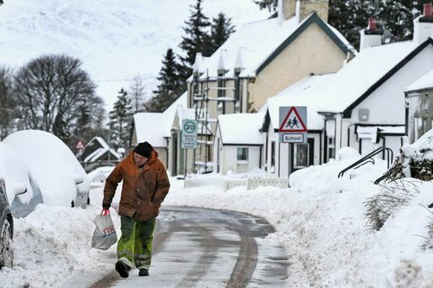 snø i Skottland