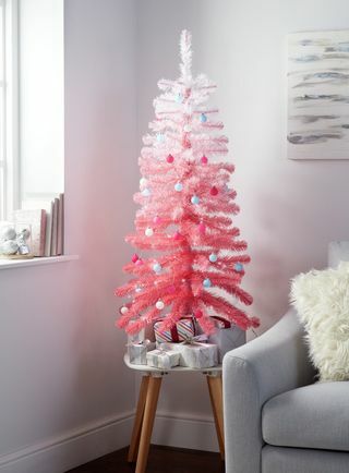 Argos Home 4ft juletre - Pink Ombre