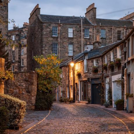 tidlig morgen, circus lane, edinburgh, lothian, Skottland