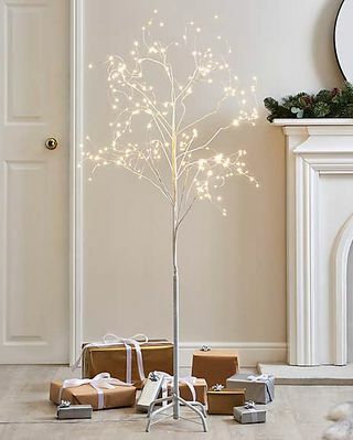 5ft White Twig Tree 270 Micro LED-lys