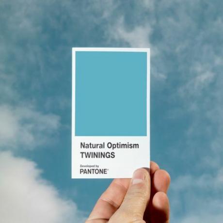 Twinings Infusions Natural Optimism i forbindelse med Pantone