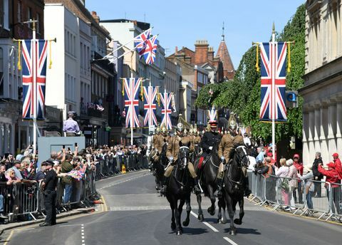 En repetisjon for prosesjon om Royal Wedding vogn finner sted 17. mai 2018 i Windsor, England