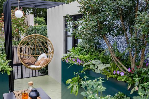 chelsea flower show 2021 sky Sanctuary balkonghage designet av michael coley