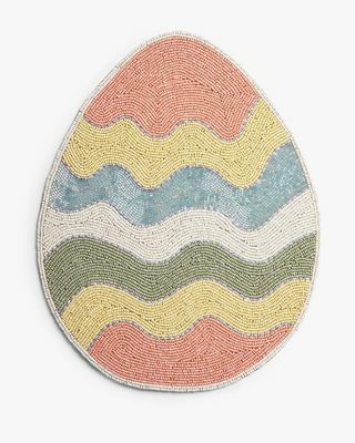 John Lewis & Partners Easter Egg Beaded Placemat, Multi