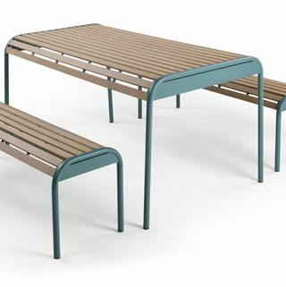 Mead Garden Bench Set, Grafittblå