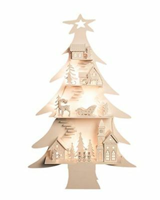 Wooden Tree Snowy Village