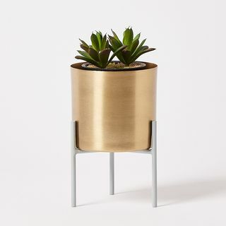 Iggy Gold Metal Plant Pot