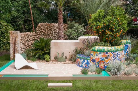 Viking Cruises Garden of Inspiration. Designet av: Sarah Eberle. Sponset av: Viking Cruises. RHS Chelsea Flower Show 2017