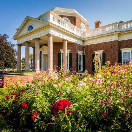 monticello, huset til thomas jefferson i virginia, usa