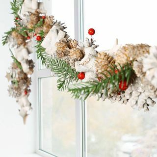 Sparkling Snow Dusted Nordic Christmas Garland
