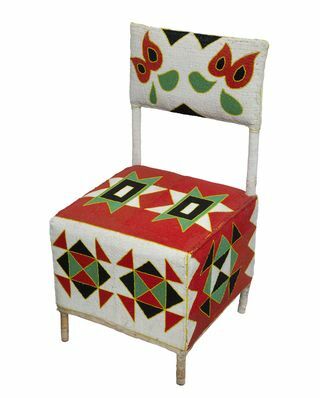 Yoruba Beaded Throne Chair II