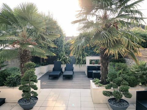 Nicki Chapmans hage hjemme i London, juli 2018