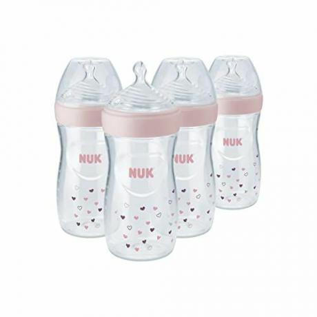 NUK Simply Natural Bottle med SafeTemp, 4 Count