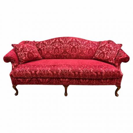 Antikk sofa med Fortuny-trekk
