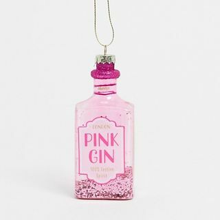 Pink gin design bauble