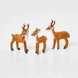 3 stk Mini Deer Dekorative Figurer 