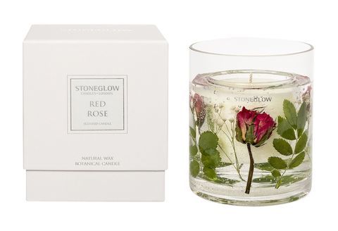 John Lewis Stoneglow Nature's Gift Red Roses Scented Gel Candle