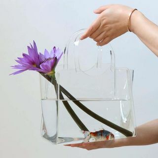 Gjennomsiktig vase i akrylpose