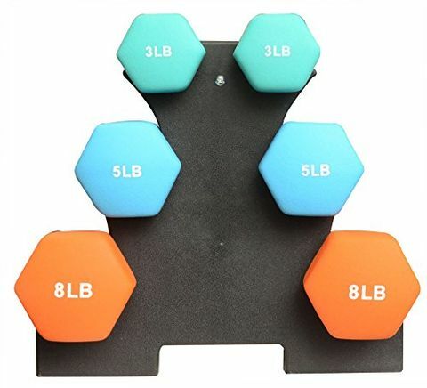 BalanceFrom GoFit all-purpose dumbbells [32-pund sett med stativ]