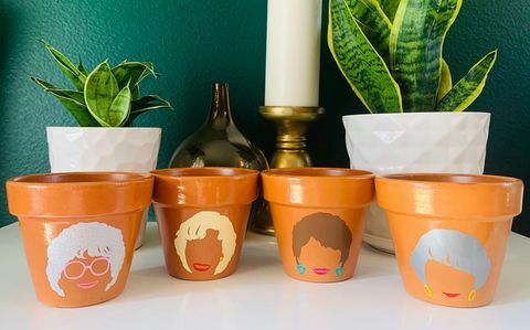 etsy 'de gylne jenters planter potter