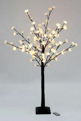 120 cm Frostet Hvit Blomst Multi-action Led Blossom Tree Med Fjernkontroll