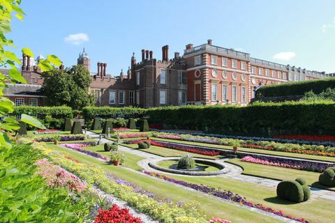 nedsenket hage ved Hampton Court Palace