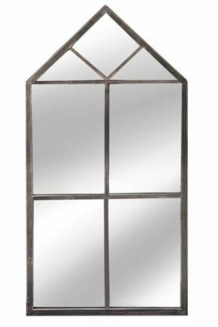 Metal Renaissance Peaked Glass Garden Mirror