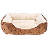 Rektangel Pet Bed with Dog Paw Printing